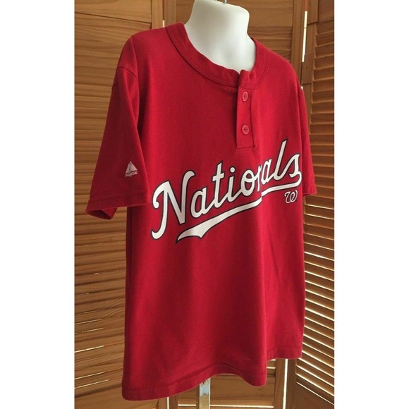 Majestic Other - Washington Nationals Majestic 2 Button Replica Jersey T-shirt Size Youth Medium